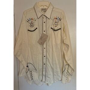 Vintage 70’s Rockmount Ranch Wear Western Shirt in ivoire Size XL / NWT